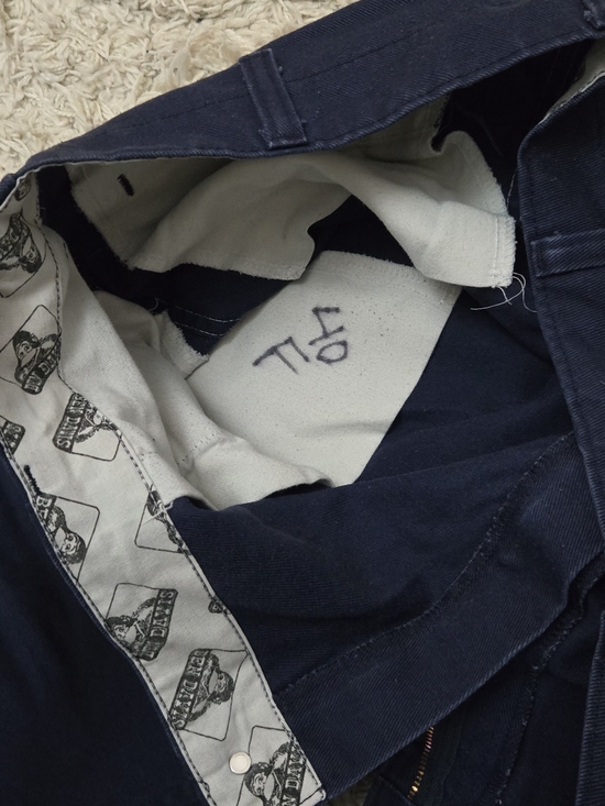 VTG 90s Ben Davis Gorilla Cut Navy Work Wear Pants 38x32 - Picture 5 of 9